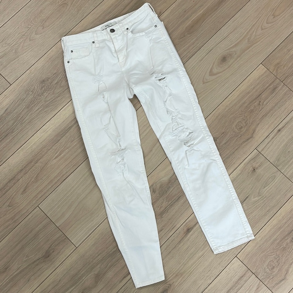 Sz 25 Fidelity Denim White Skinny Jeans